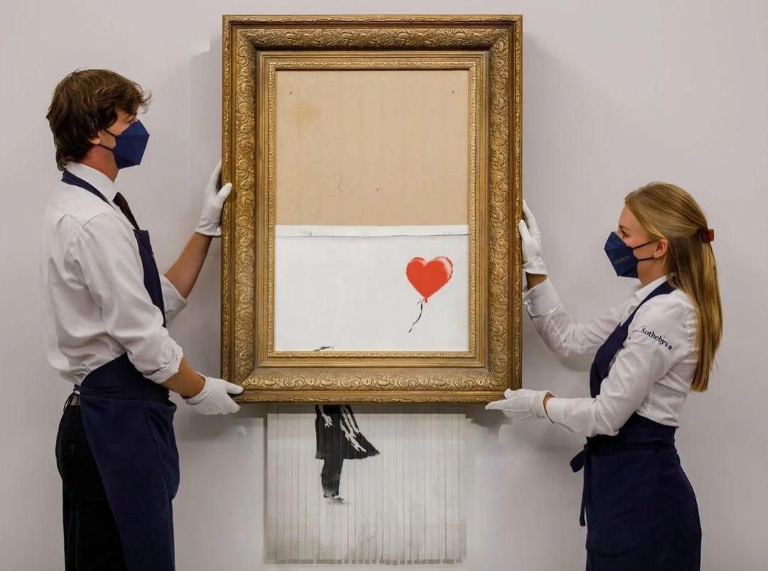 Rekordárat fizettek Banksy félig felaprított képéért