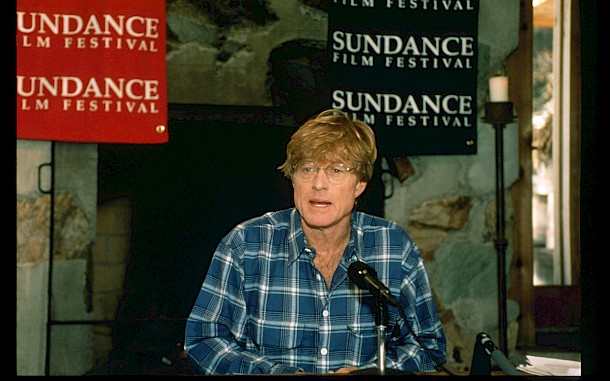 Redford az 1994-es Sundance Festival sajt&oacute;t&aacute;j&eacute;koztat&oacute;j&aacute;n/Tom Smart/Liaison