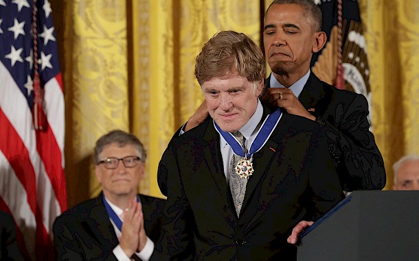 Obama kit&uuml;nteti Redfordot 2016-ban/Chip Somodevilla/Getty Images